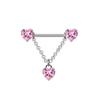 Gaibi amor cuerno de diablillo cadena colgante circón anillo de pecho europeo y americano anillo de pecho joyería para piercing clavo de pecho Barra para el pecho