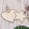 Lascas de Madeira Cortadas a Laser com Furos, Placa de Madeira, Tiras de Tecido, Cesta, Base de Madeira, Base de Madeira Crochê à Mão, Placa de Tecelagem DIY