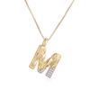Austrália e antigo cross-border quente bicolor galvanizado zircão 26 Inglês carta pingente colar feminino Joker clavícula corrente