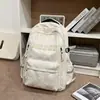 Mochila Estilo Japonés Ins Minimalista con Estampado de Estrellas, Modelo de Alta Calidad con Amortiguación de Aire, Mochila Deportiva Elegante para Estudiantes de Secundaria