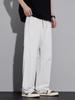 Pantalones Casuales de Pierna Recta Sueltos de Moda para Hombres Jóvenes, Ropa de Hombre con Cordón para Primavera y Verano, Pantalones de Pierna Ancha que Aumentan la Altura para el Trabajo
