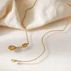 Wanxing Collar de Acero Inoxidable con Colgante de Circonita Blanca en Forma de Lágrima, Estilo Nuevo Clásico Europeo y Americano para Mujer, Accesorio de Cuello Versátil de Nicho