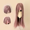 Peluca para Muñeca BJD, Cabello Largo Recto Suave Tipo Seda con Flequillo Largo, Cabello Personalizable para Muñecas de 346 Puntos, Accesorio para Vestir