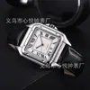 2024 Reloj de Tarjeta Cuadrado de Acero Inoxidable para Hombre con 3 Pines, Reloj de Cuarzo con Segundero y Calendario, Fabricante, Venta al por Mayor, Una Pieza
