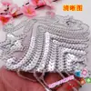 Accesorios de Ropa de Lanzamiento Reciente, Tocados para Actuaciones de Danza Escénica, Flores de Lentejuelas Hechas a Mano 190 # Flor de Lentejuelas