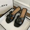 Sandálias femininas de alta qualidade com sola rasteira, estilo fada, versáteis, com biqueira macia, perfeitas para o verão. Sapatos de praia estilo romano para mulheres.