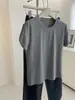 Camiseta Lisa de Manga Curta para Mulheres que Realça o Branco! Top Camiseta Verão Versátil Slim-Fit Petite Ombro Normal Algodão Liocel Gola Redonda