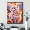 Pintura de diamante DIY quente transfronteiriça gato fofo adesivos artesanais arte decoração de casa pintura atacado de comércio exterior geração