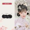 Peluca de disfraz antigua flexible estilo Tang, cojín de cuerno redondo, tabla para el cabello, estilo antiguo hanfu, 8 palabras, nueva bolsa giratoria, forma COS