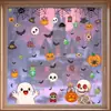 Decoraciones de Halloween Transfronterizas Calabaza Calavera Pegatinas de Vidrio Fantasma de Dibujos Animados Red de Araña Murciélago Pegatinas Estáticas Mayoreo