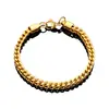 Pulseira masculina de aço titânio com osso de cobra e escamas douradas, moderna, luxo leve, versátil, acessório de mão minimalista, joia de alta qualidade personalizada e da moda para mulheres
