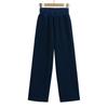 XZ2502-25 Primavera Nuevo Estilo Europeo y Americano Textura Waffe Pantalones Rectos de Pierna Ancha Sueltos Pantalones Casuales