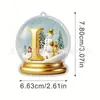 Letra Bola de Cristal Amarilla Acrílico Colgante para Coche Decoración de Árbol de Navidad Decoración del Hogar Espejo Retrovisor