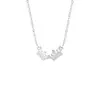 Collar Coreano Sencillo y de Moda Doble Corona para Mujer, Cadena para Clavícula Chapada en Platino, Versátil y Elegante, Regalo para Novia, Venta al por Mayor