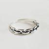 Anillo de cadena trenzada red-hot Corea del Sur viento frío chapado en plata hueco cadena delgada anillo abierto anillo suministro de comercio electrónico