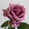 Flor Artificial de Rosa Única para Adereços de Cerimônia de Casamento, Decoração de Casa, Arranjo de Flores Artificiais, Parede de Buquê de Casamento de Luxo