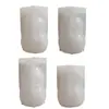 Cachecol de Tricô 3D Estéreo Estilo Novo de Natal Chapéu de Lã Padrão de Floco de Neve Boneco de Neve Vela Gesso Silicone Molde