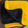 Pequena Toalha de Limpeza para Carro Trançada, Absorvente e que Não Deixa Marcas, com Borda Costurada, Especializada para Lavagem de Carros, Toalha Absorvente de Água Trançada Simples/Dupla Face