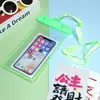 Bolsa impermeable luminosa para teléfono móvil, funda selladora transparente de PVC con pantalla táctil, funda para colgar en el cuello para deportes al aire libre
