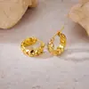 Pendientes de Espiga de Trigo de Acero de Titanio, Estilo Europeo y Americano, Lujo Ligero, Ovalados Pequeños Moda Francesa, Pendientes de Botón Sencillos del Círculo de Celebridades de Internet, Forma Redonda