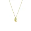 Colar em Formato de Gota de Luxo Acessível Estilo K para Mulheres, Design Simples de Nicho, Elegante, Pingente Compacto, Presente para Melhor Amiga