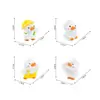 Figuritas de Patitos Blancos Lindos en Miniatura para Paisajes en Miniatura, Accesorios de Decoración para Jardín DIY, Mini Adornos