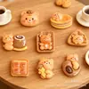 Urso de resina acessórios de cola cremosa patches DIY feitos à mão desenhos animados fofos comida brinquedo capa de celular materiais de decoração para grampo de cabelo