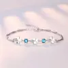 Pulseira da Sorte de Trevo de Quatro Folhas Nova Mais Vendida para Mulheres, Luxo Leve, Pulseira de Zircônia Microcravejada Simples e Fashion para Namorada e Melhor Amiga