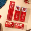 Set de Artículos de Tocador para Boda, un Par de Tazas de Boda, Cepillo de Dientes Rojo, Vaso para Enjuague Bucal, Jabonera, Artículos de Dote, Regalo de Boda