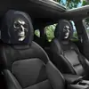 Capa de encosto de cabeça de carro com estampa personalizada temática de foice da morte gótica, universal para interiores de carro, pode ser personalizada com etiquetas e feita de acordo com imagens fornecidas