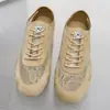 Novos Sapatos Casuais de Moda Feminina Primavera/Verão 2026, Tênis de Treino Alemão com Cadarço de Malha Respirável, Sapatos Baixos, Confortáveis e Versáteis para Mulheres