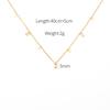 Colar Quadrado com Franjas de Zircônia Europeu e Americano Fashionável Acessível de Luxo Que Não Desbota, Corrente de Clavícula de Aço Titânio Ouro 18K de Alta Qualidade Sem Pingente