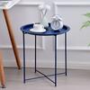 Mesa de centro plegable moderna y sencilla de metal para sala de estar, sofá móvil para exterior, balcón, mesa de té, mesa redonda de almacenamiento