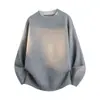 Suéter de punto simple de cuello redondo para hombre y pareja, diseño de dos piezas falso, capa interior, prenda exterior, estilo old money, otoño e invierno, venta al por mayor de fábrica transfronteriza