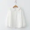 Colección Otoño 2026: Camisa Plisada de Manga Larga con Cuello Yuanbao Estilo Japonés, Blusa Casual Artística para Mujer al por Mayor