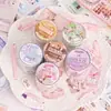 Fita Adesiva de Papel Sintético Cortada em Formato de Espuma, Série Fluffy Story, Adesivos Decorativos Selantes Fofos Estilo Coreano, 6 Designs