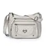 Bordado Acolchoado de Diamante Fio Bolsa Feminina para Mãe Nova Casual Múltiplos Compartimentos Grande Capacidade Ombro Único Transversal Mochila Retro Fashion