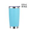 Cross-border 20oz spray plástico carro copo cerveja gelo copo 304 aço inoxidável dupla camada carro copo térmico fábrica de comércio exterior