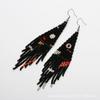 Pendientes de cuentas de estilo bohemio europeo y americano color tejido a mano borla larga pendientes de cuentas Miyuki venta al por mayor