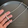 Collar Corto Minimalista Brillante de Nicho con Cuentas Redondas Cuadradas y Cadena para Clavícula para Mujer con un Toque de Lujo Ligero para Venta al Por Mayor en Vivo