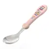 Aço inoxidável 304 Colher Garfo para bebê Crianças aprendem a comer Colher de treinamento Garfo Colher para autoalimentação Talheres para bebê