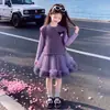 Conjunto de Ropa de Otoño para Niñas 2026 Nuevo Estilo Suéter Elegante Infantil Kuromi Vestido Estilo Primavera y Otoño para Bebé Conjunto de Dos Piezas