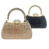 Nuevo Bolso de Noche de Lujo de Gama Alta para Damas, Bolso de Lujo Ligero Incrustado con Diamantes, Bolso de Mano Moderno y Versátil para Banquetes, Venta al por Mayor Transfronteriza