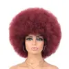 Peluca Negra Esponjosa Tocado Super Grande Afro Abanico de Pelo Corto Divertidos Accesorios de Actuación