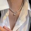 Collar de amor de plata esterlina 925 industria pesada femenino ins nicho 2022 Nuevo anillo de alto sentido cadena clavicular