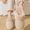 Pantufas de Algodão Personalizadas para Outono e Inverno Femininas com Forro de Lã Heattech e Espessadas para Casa à Prova de Frio Calçados de Pelúcia de Algodão para Interior
