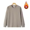 Nova Blusa de Moletom de Lã Outono e Inverno para Homens, Gola Redonda, Casual, Solta, Manga Longa, Camada Base, Bordado de Logo Personalizável para Homens e Mulheres