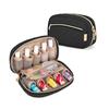 La Nueva Bolsa de Cosméticos para Esmaltes de Uñas de Amazon es Duradera, Compacta, Portátil, Negra para Viaje