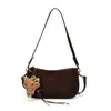 Bolso tipo baguette de gamuza Melard para mujer, nuevo de otoño e invierno 2026, color vintage combinado, bolso de axila, bolso de hombro y bandolera