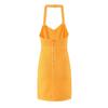 Elegante y Sexy Minivestido Europeo y Americano que Ceñe la Cintura, Nuevo Modelo de Verano, Ajustado al Cuerpo Bodycon Vestido Corto Strapless con Cuello Halter para Chica Hot